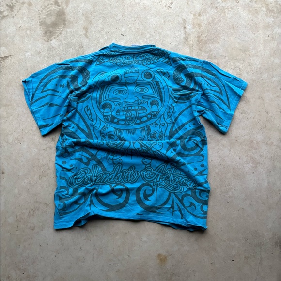 Thessh Blue Aztec T-shirt - Picture 3 of 5